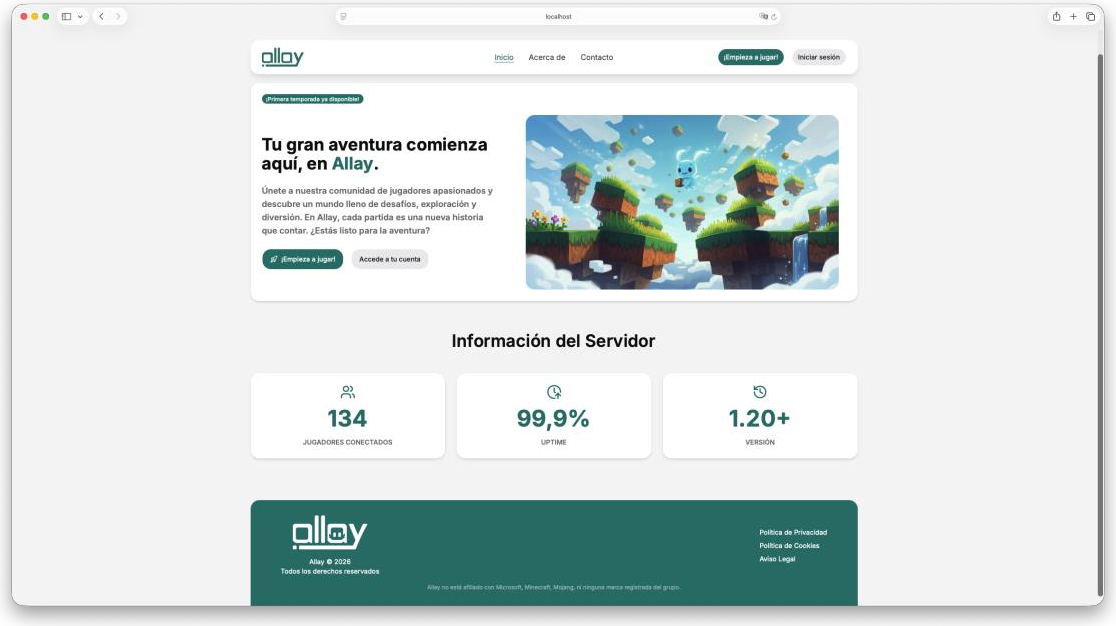 Página principal de Allay